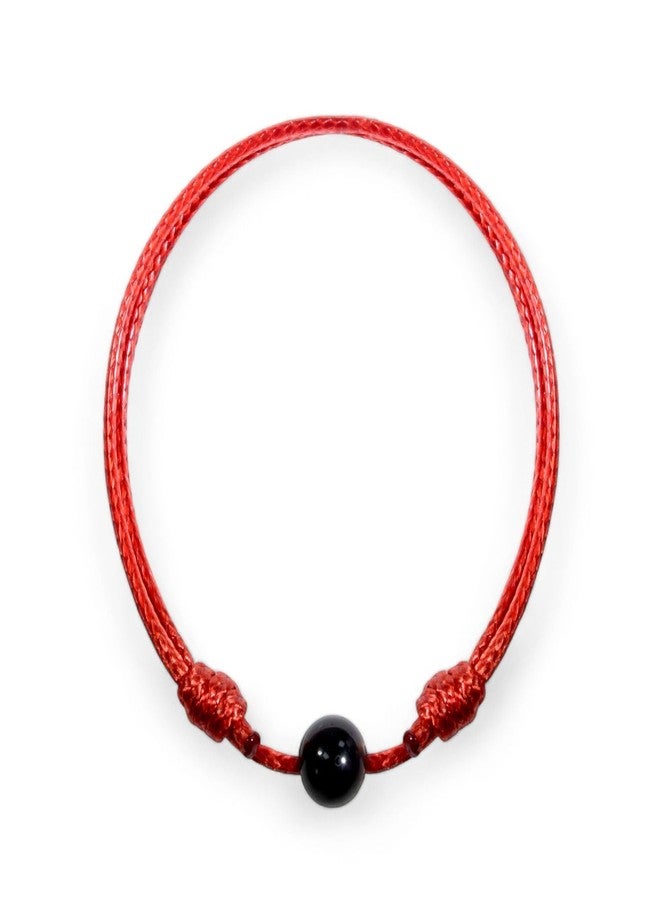 Luck Strings Black Tourmaline Red String Bracelet - Handmade Kabbalah Evil Eye Protection Amulet with Adjustable Cord | Unisex Spiritual Jewelry Gift for Men & Women - Image 1
